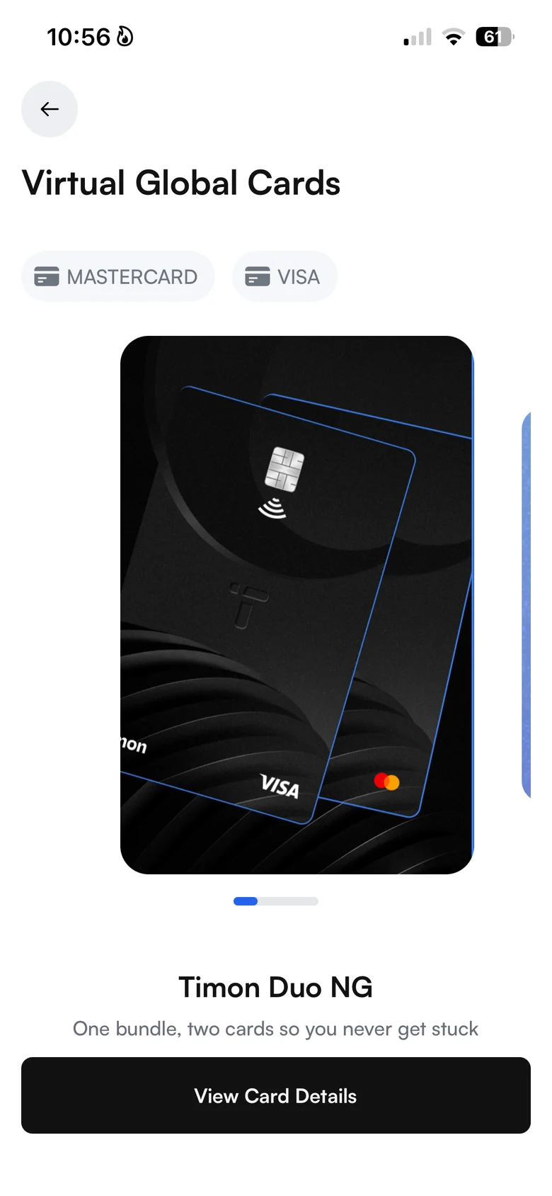 Timon today: Displaying card capabilities